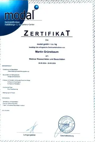 Zertifikat Webinar Risseschäden und Bauschäden 2024